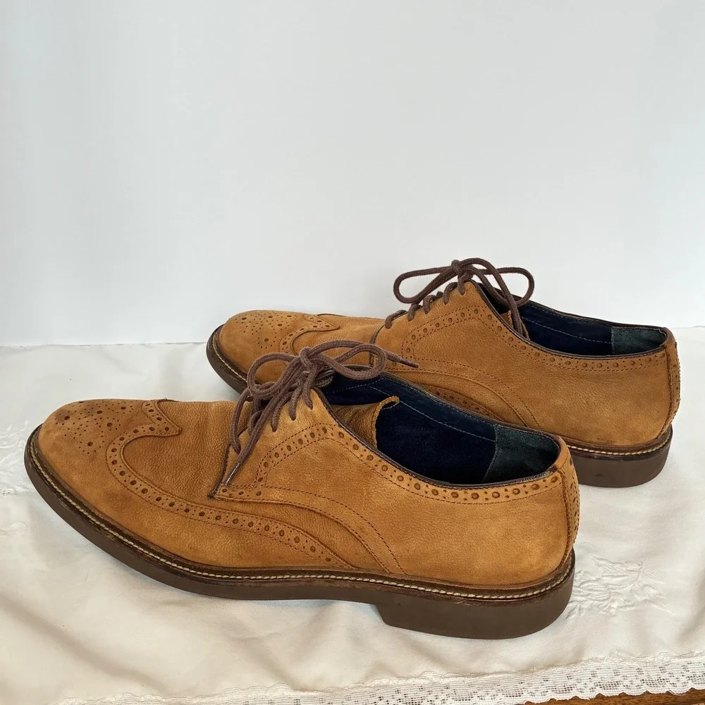 Cole Haan Oxford 11.5 Wingtip Brogue Leather Dress Shoes Preppy Classic Office